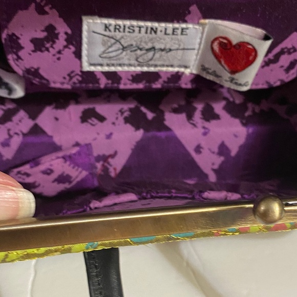 Kristen Lee Designs, Water Knabe, Silk Floral, Mini Bag, Satchel, RARE, like new - Picture 7 of 13